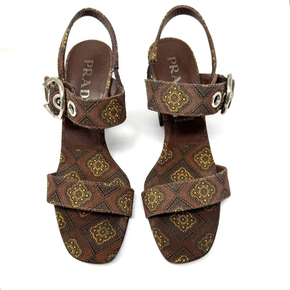 PRADA fabric sandals, made in Italy, size 39